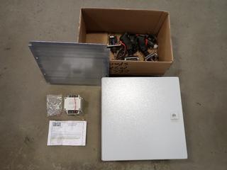 IECEX FUT 17.0012X Battery Pack, Rittal 1244250 16x16x08 Carbo Steel Enclosure 7035 and Assorted Hand Controllers.