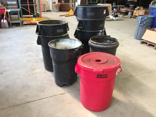 Quantity of Assorted Garbage Bins.