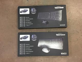 (2) Topmate KM22 Wireless Keyboard and Mouse Sets.