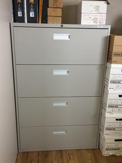 4-Drawer Lateral File Cabinet, 36in x 18in x 54in.  *Note - Buyer Responsible for Dismantling and Removal* 