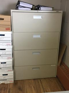 4-Drawer Lateral File Cabinet, 36in x 18in x 54in.  *Note - Buyer Responsible for Dismantling and Removal* 