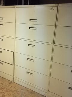 5-Drawer Lateral File Cabinet, 36in x 18in x 65-1/2in.  *Note - Buyer Responsible for Dismantling and Removal* 