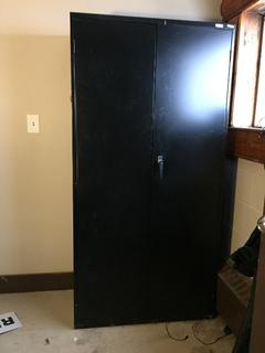 2-Door Metal Storage Cabinet, 3ft x 18in x 6ft.                           *Note - Buyer Responsible for Dismantling and Removal*