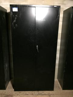 2-Door Metal Storage Cabinet, 3ft x 18in x 6ft. *Note - Buyer Responsible for Dismantling and Removal*