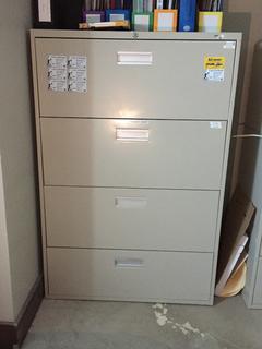 4-Drawer Lateral File Cabinet, 36in x 18in x 54in.  *Note - Buyer Responsible for Dismantling and Removal* 