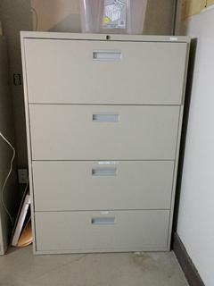 4-Drawer Lateral File Cabinet, 36in x 18in x 54in.  *Note - Buyer Responsible for Dismantling and Removal* 