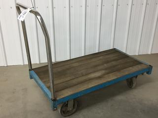 Metal and Wood Platform Cart, 4ft x 2ft.   (WH)