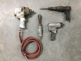 Quantity of Air Tools c/w Chicago Pneumatics Air Wrench, Hammer, Ratchet and Ingersoll Rand Impact Wrench. (1-C-2)