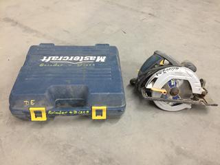 Mastercraft 4-1/2in Angle Grinder with Assorted Grinding Discs and 6-1/2in Circular Saw.  (2-A-3)