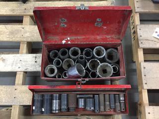 (2) Metal Toolboxes Containing Assorted Sockets. (1-B-3)