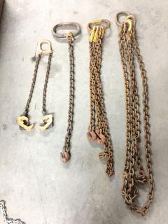 Quantity of Assorted Lifting Chains.  (WH)