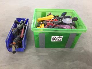 Quantity of Assorted Hand Tools c/w Screwdrivers, Utility Knives, Rasps, Etc.  (WH)