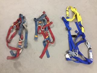 (3) Fall Arrest Harnesses and (1) Lanyard. (WH)