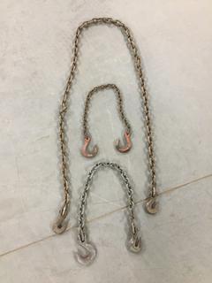 Quantity of Assorted Lifting Chains. (9-G-3)