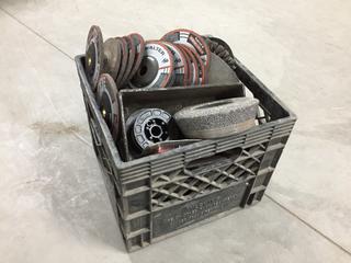 Crate of Assorted Grinding Wheels. (WH)