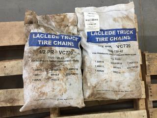 (2) Bags of Laclade Truck Tire Chains, 7026-720-42. 