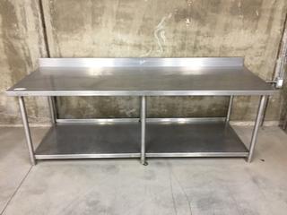 Stainless Steel Table, 7ft x 30in. (WH)