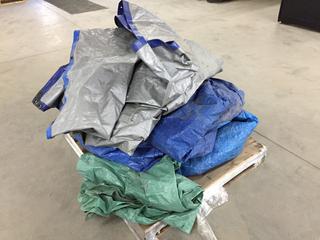 Quantity of Assorted Tarps.  (WH)