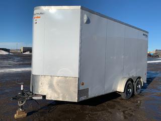 2021 Royal Cargo 16ft T/A Enclosed V-Nose Trailer c/w Side Passage Door, Rear Ramp Door, 3500lbs Axles, 2 5/16in Ball Hitch, VIN 2SFFH3310M1062991