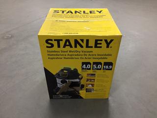 Stanley 5 Gallon 4Hp Stainless Steel Wet/Dry Vac. (5-A-3)