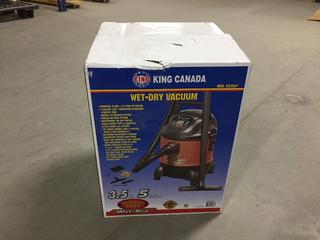 King Canada 5 Gallon 3.5Hp Wet/Dry Vac. (5-A-3)