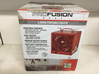 Pro Fusion 4800W 240V 16,400 BTU Portable Heater with Adjustable Thermostat, 500 Sq Ft. (5-C-3)