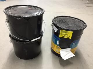 (2) 10kg Pails of Wet/Dry Roof Cement  and 18.9L of Roof Patch. (WH)