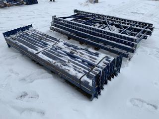 (5) 8ft x 42in Pallet Rack Uprights and (20) 8ft Cross Beams