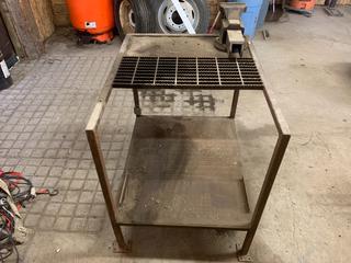 Steel Welding Table c/w 6in Bench Vice, 36in x 30in x 37in