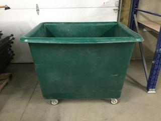 Wheeled Material Bin, Approximately 18 Cubic Feet Capacity.