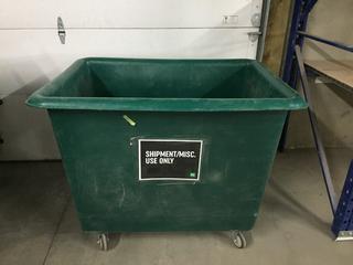 Wheeled Material Bin, Approximately 18 Cubic Feet Capacity.