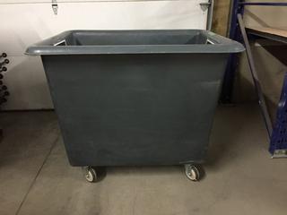 Wheeled Material Bin, Approximately 14 Cubic Feet Capacity.