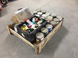 Crate of Assorted Metal Primers, Rust Coats, Foundation Coating, Spray Paint. (WH)