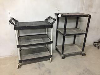 (2) 3-Tier Utility Carts. (WH)