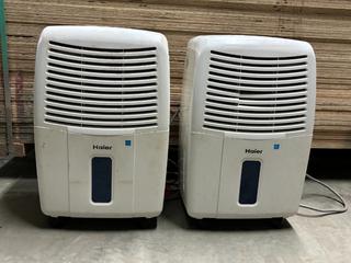 (2) Haier 45 Pint Dehumidifiers. (WH)