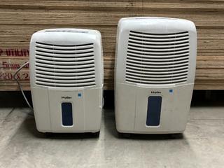 (2) Haier Dehumidifiers, 45 Pint and 65 Pint. (WH)