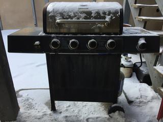 Backyard Grill Propane BBQ  with Side Burner and Cleaning Brushes.