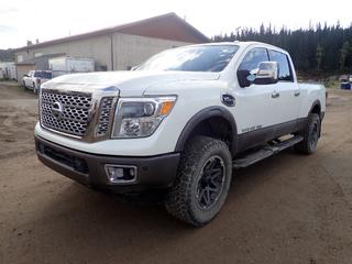 2016 Nissan Titan XD Platinum Reserve 4X4 Pickup c/w 5.6L V8 Endurance Engine, A/T, Backup Camera, Cargo Bed Storage Boxes And 35X12.50T20LT Tires. Showing 197,752kms. VIN 1N6AA1F42GN509311 **LOCATED IN HINTON, AB**