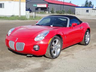 2006 Pontiac Solstice Convertible c/w Ecotec VVT 2.4L, 5-Spd Manual And P245/45R18 Tires. Showing 12,529kms. VIN 1G2MB33B26Y102991 *Note: New Battery* 