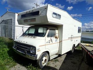 Dodge Motorhome c/w 318 Engine And 8.75R165LT Tires. Showing 62,062 Miles. *Note: No Vin, Parts Only, Buyer Responsible For Loadout*