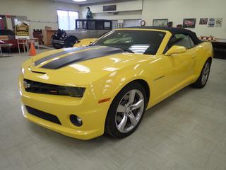 2011 Chevrolet Camaro SS Convertible c/w 6.2L LS3 426HP V8, 6-Spd Manual Transmission, Leather Interior And 245/45ZR20 Tires. Showing 2222kms. VIN 2G1FT3DW0B9178087 *Note: Rebuilt Status* **LOCATED IN HINTON, AB**