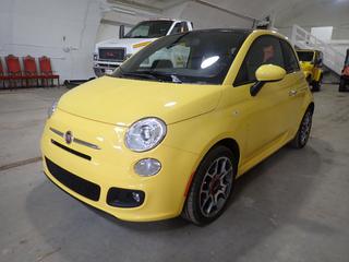 2013 Fiat 500 FWD 2-Door Hatchback c/w Fiat Multiair 1.4L Engine, A/T, Leather And 195/45R16 Tires. Showing 448kms. VIN 3C3CFFBR6DT513454 **LOCATED IN HINTON, AB**