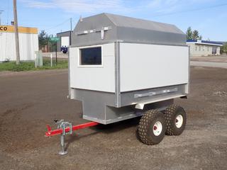 B & H Contracting 76in X 48in X 5ft T/A Custom ATV Camper Trailer c/w 1 7/8in Ball Hitch, Side Canopy And Storage Box 