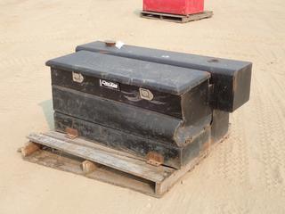 DeeZee 5ft X 30in X 24in Fuel Storage Tank w/ Storage Box *Note: Tank Leaking, Dents In Tank*