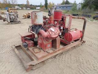 Skid Mtd Air Compressor C/w GM Model 50337001 Diesel Engine, Model AC11500 Compressor *Note: Missing Starter And Alternator, Running Condition Unknown* 