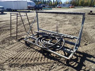 80in X 3ft X 51in Portable Steel Storage Rack c/w 39in X 32in X 4ft Steel Rack