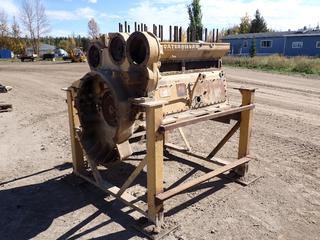 Caterpillar Series D Engine Block c/w 64in X 56in X 42in Stand. SN 19A901 *Note: Running Condition Unknown*
