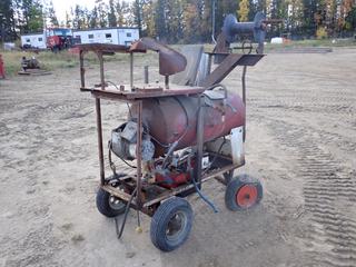 Home Built 5ft X 21in X6ft Pressure Washer Steam Heater w/ Tank & Motor Hotsy *Note: No Pumps, Hose Or Wand, On Wheels (2) Flat Tires* 