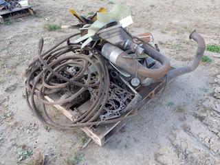 Qty Of Motor Heads, Truck Fan, Top Pan Cover, Gaskets, Exhaust Pipe, Wire Rope, Manifolds And Assorted Supplies