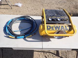 Dewalt D55141 120V 2-Gal Portable Air Compressor c/w Air Hose. SN 2868001333
